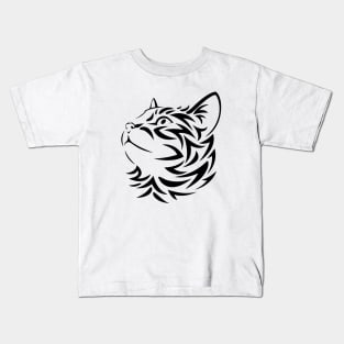 Tribal Cat Design Kids T-Shirt